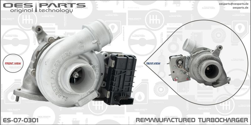 OES PARTS kompresorius, įkrovimo sistema ES-07-0301